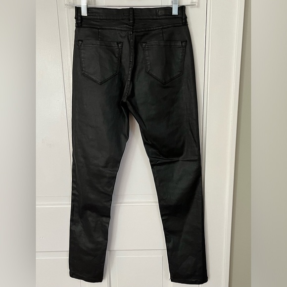 Opus Emily Refined Coated Black Jeans Skinny Fit Size Euro 36 US 6 Chic Moto - Picture 8 of 16